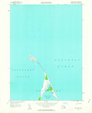 Great Point, Massachusetts 1951 (1963) USGS Old Topo Map Reprint 7x7 MA Quad 350175