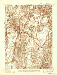 Greenfield, Massachusetts 1936 () USGS Old Topo Map Reprint 7x7 MA Quad 350179