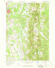 Hampden, Massachusetts 1958 (1968) USGS Old Topo Map Reprint 7x7 MA Quad 350185