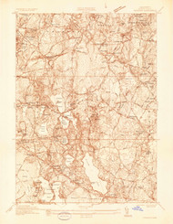 Hanover, Massachusetts 1935 () USGS Old Topo Map Reprint 7x7 MA Quad 350191