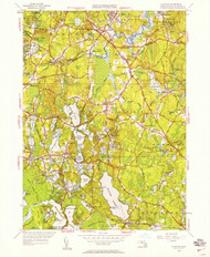 Hanover, Massachusetts 1948 (1958) USGS Old Topo Map Reprint 7x7 MA Quad 350193