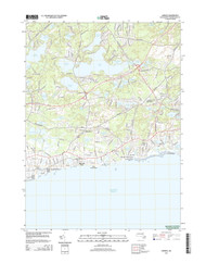 Harwich, Massachusetts 2015 () USGS Old Topo Map Reprint 7x7 MA Quad