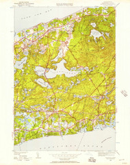 Harwich, Massachusetts 1949 (1957) USGS Old Topo Map Reprint 7x7 MA Quad 350197