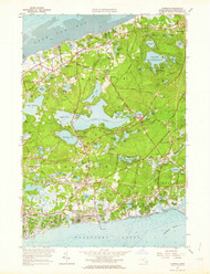Harwich, Massachusetts 1961 (1964) USGS Old Topo Map Reprint 7x7 MA Quad 350198