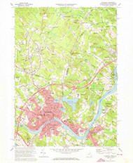 Haverhill, Massachusetts 1972 (1973) USGS Old Topo Map Reprint 7x7 MA Quad 350202