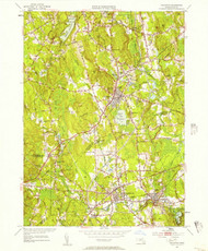 Holliston, Massachusetts 1953 (1957) USGS Old Topo Map Reprint 7x7 MA Quad 350209