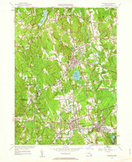 Holliston, Massachusetts 1953 (1963) USGS Old Topo Map Reprint 7x7 MA Quad 350210