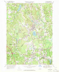 Holliston, Massachusetts 1969 (1971) USGS Old Topo Map Reprint 7x7 MA Quad 350211
