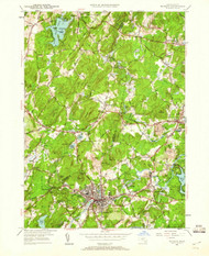 Hudson, Massachusetts 1950 (1960) USGS Old Topo Map Reprint 7x7 MA Quad 350212