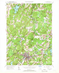 Hudson, Massachusetts 1950 (1960) USGS Old Topo Map Reprint 7x7 MA Quad 350214