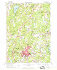 Hudson, Massachusetts 1966 (1968) USGS Old Topo Map Reprint 7x7 MA Quad 350215