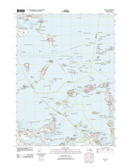 Hull, Massachusetts 2012 () USGS Old Topo Map Reprint 7x7 MA Quad