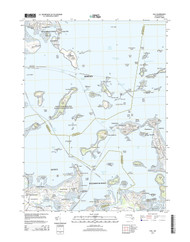 Hull, Massachusetts 2015 () USGS Old Topo Map Reprint 7x7 MA Quad