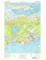 Hyannis, Massachusetts 1961 (1969) USGS Old Topo Map Reprint 7x7 MA Quad 350226