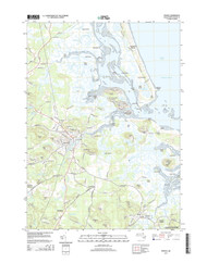 Ipswich, Massachusetts 2015 () USGS Old Topo Map Reprint 7x7 MA Quad