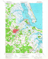 Ipswich, Massachusetts 1966 (1967) USGS Old Topo Map Reprint 7x7 MA Quad 350230