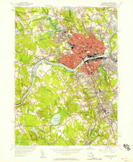 Lawrence, Massachusetts 1955 (1958) USGS Old Topo Map Reprint 7x7 MA Quad 350232