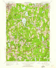 Leicester, Massachusetts 1953 (1958) USGS Old Topo Map Reprint 7x7 MA Quad 350235