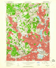 Lexington, Massachusetts 1956 (1960) USGS Old Topo Map Reprint 7x7 MA Quad 350238