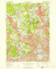 Lexington, Massachusetts 1956 (1957) USGS Old Topo Map Reprint 7x7 MA Quad 350239