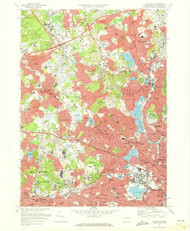 Lexington, Massachusetts 1971 (1973) USGS Old Topo Map Reprint 7x7 MA Quad 350241