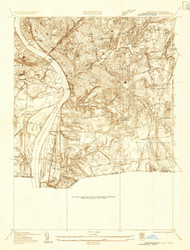 Longmeadow, Massachusetts 1933 () USGS Old Topo Map Reprint 7x7 MA Quad 350616