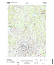 Lowell, Massachusetts 2018 () USGS Old Topo Map Reprint 7x7 MA Quad