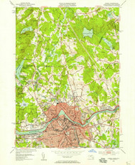 Lowell, Massachusetts 1950 (1958) USGS Old Topo Map Reprint 7x7 MA Quad 350245