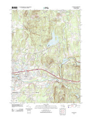Ludlow, Massachusetts 2012 () USGS Old Topo Map Reprint 7x7 MA Quad