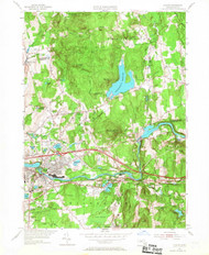 Ludlow, Massachusetts 1954 (1967) USGS Old Topo Map Reprint 7x7 MA Quad 350250
