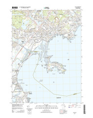 Lynn, Massachusetts 2015 () USGS Old Topo Map Reprint 7x7 MA Quad