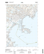 Lynn, Massachusetts 2018 () USGS Old Topo Map Reprint 7x7 MA Quad