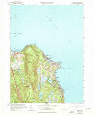 Manomet, Massachusetts 1962 (1972) USGS Old Topo Map Reprint 7x7 MA Quad 350260
