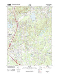 Mansfield, Massachusetts 2012 () USGS Old Topo Map Reprint 7x7 MA Quad
