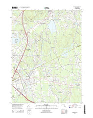 Mansfield, Massachusetts 2015 () USGS Old Topo Map Reprint 7x7 MA Quad