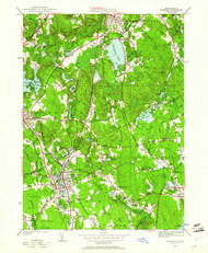 Mansfield, Massachusetts 1946 (1961) USGS Old Topo Map Reprint 7x7 MA Quad 350263