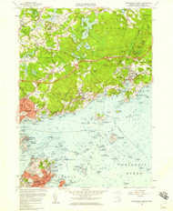 Marblehead North, Massachusetts 1956 (1959) USGS Old Topo Map Reprint 7x7 MA Quad 350266