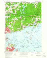 Marblehead North, Massachusetts 1956 (1965) USGS Old Topo Map Reprint 7x7 MA Quad 350267