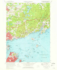 Marblehead North, Massachusetts 1970 (1972) USGS Old Topo Map Reprint 7x7 MA Quad 350268