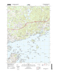 Marblehead North, Massachusetts 2015 () USGS Old Topo Map Reprint 7x7 MA Quad