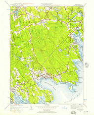 Marion, Massachusetts 1943 (1957) USGS Old Topo Map Reprint 7x7 MA Quad 350274