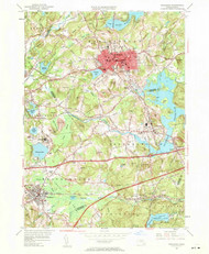 Marlboro, Massachusetts 1953 (1960) USGS Old Topo Map Reprint 7x7 MA Quad 350278