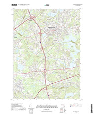 Marlborough, Massachusetts 2018 () USGS Old Topo Map Reprint 7x7 MA Quad