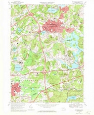 Marlborough, Massachusetts 1969 (1971) USGS Old Topo Map Reprint 7x7 MA Quad 350279