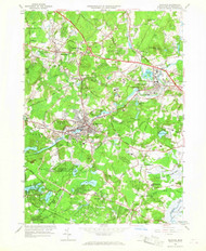 Maynard, Massachusetts 1965 (1967) USGS Old Topo Map Reprint 7x7 MA Quad 350282