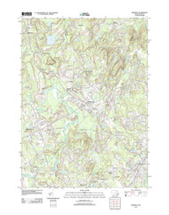 Medfield, Massachusetts 2012 () USGS Old Topo Map Reprint 7x7 MA Quad
