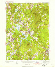 Medfield, Massachusetts 1945 (1958) USGS Old Topo Map Reprint 7x7 MA Quad 350284