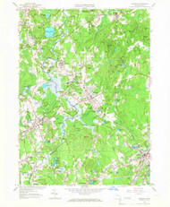 Medfield, Massachusetts 1957 (1967) USGS Old Topo Map Reprint 7x7 MA Quad 350287