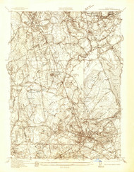 Middleboro, Massachusetts 1937 () USGS Old Topo Map Reprint 7x7 MA Quad 350288