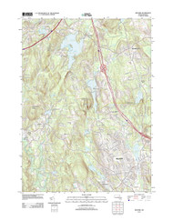 Milford, Massachusetts 2012 () USGS Old Topo Map Reprint 7x7 MA Quad